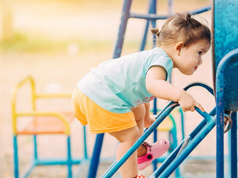 girl on a slide